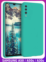 Мягкий Soft Touch чехол из силикона для SAMSUNG GALAXY A50 / 50s / 30s с бархатной подкладкой