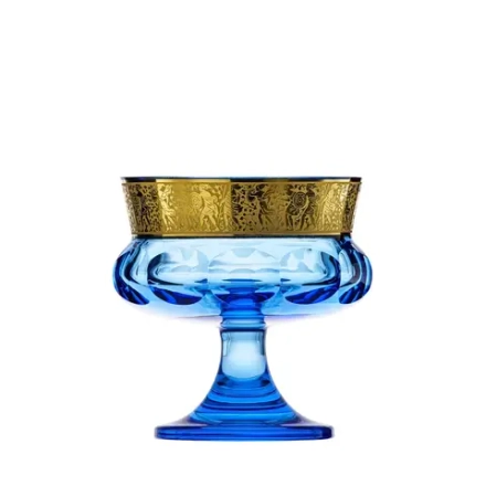 Конфетница Moser Mirth Aquamarine, 14 см