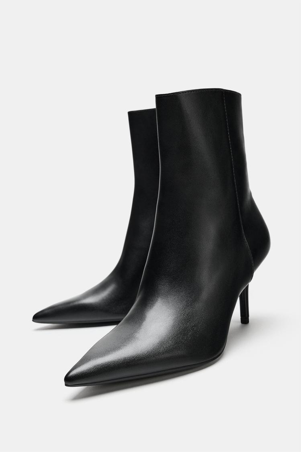 ZARA БОТИЛЬОНЫ НА ТОНКОМ КАБЛУКЕ, ЧЕРНЫЙ