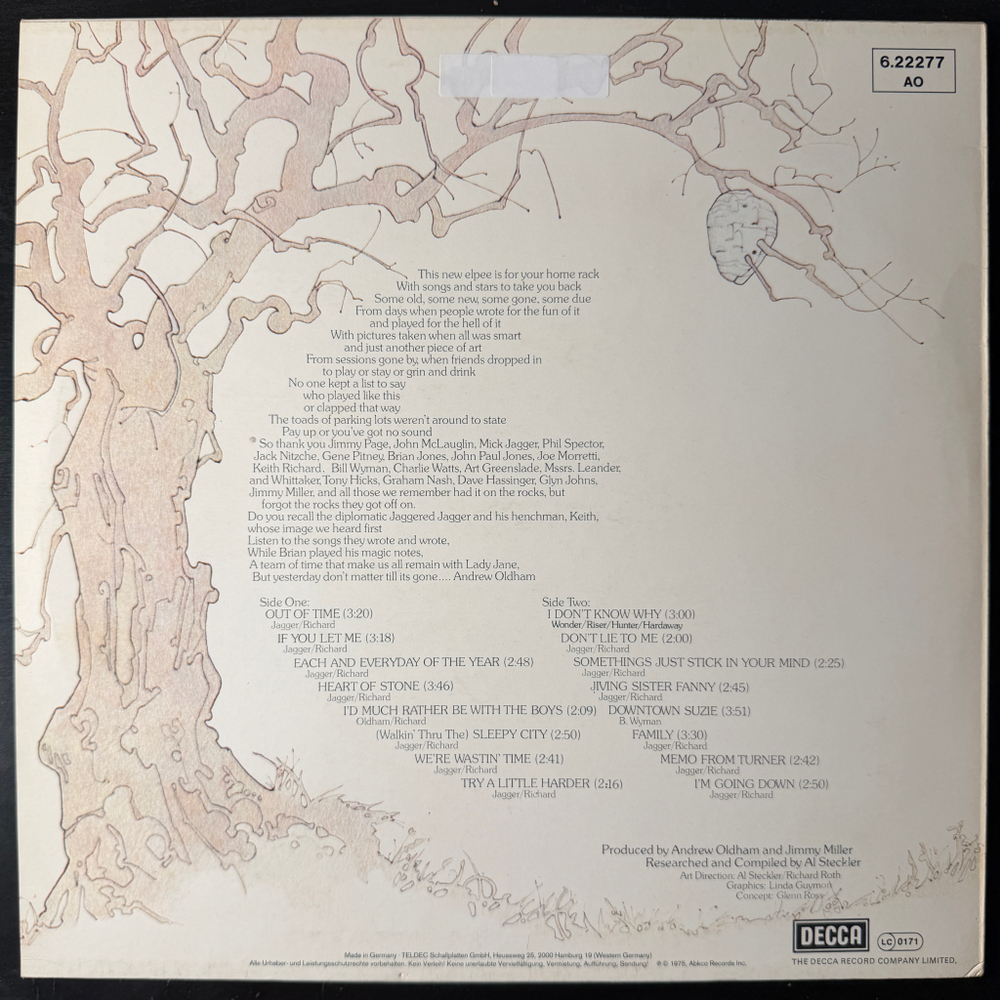 The Rolling Stones ‎– Metamorphosis (Германия 1975г.)