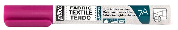 Маркер для светлых тканей 7A Light fabric 1 мм, перо круглое, 6 шт, 803405 Розовый, Pebeo
