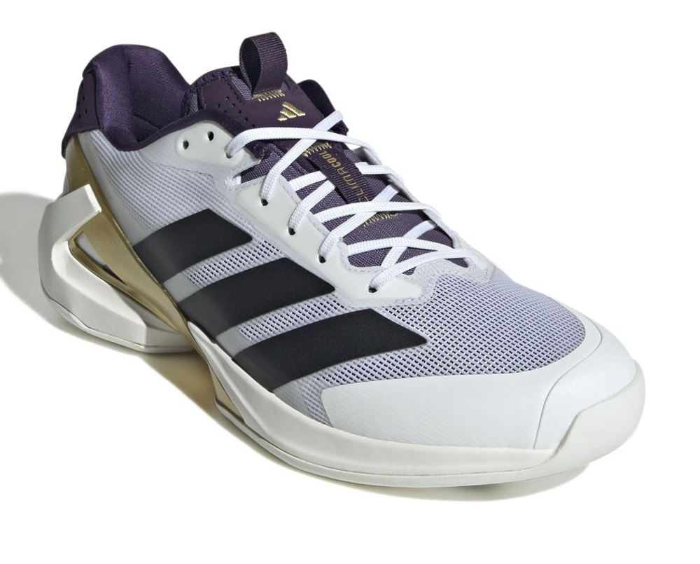 Мужские кроссовки теннисные Adidas Adizero Ubersonic 5 M NM - cloud white/core black/aurora plum