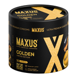 Набор золотых презервативов в металлическом кейсе Maxus Golden Limited Edition №50