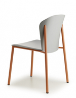 Стул деревянный Scab Design Finn Metal Wood, терракотовый, матовый серый бук
