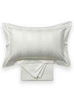 Постельное белье из страйп-сатина Ritz | White