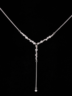 Колье-чокер Лика с подвеской из белых кристаллов Swarovski в родии
