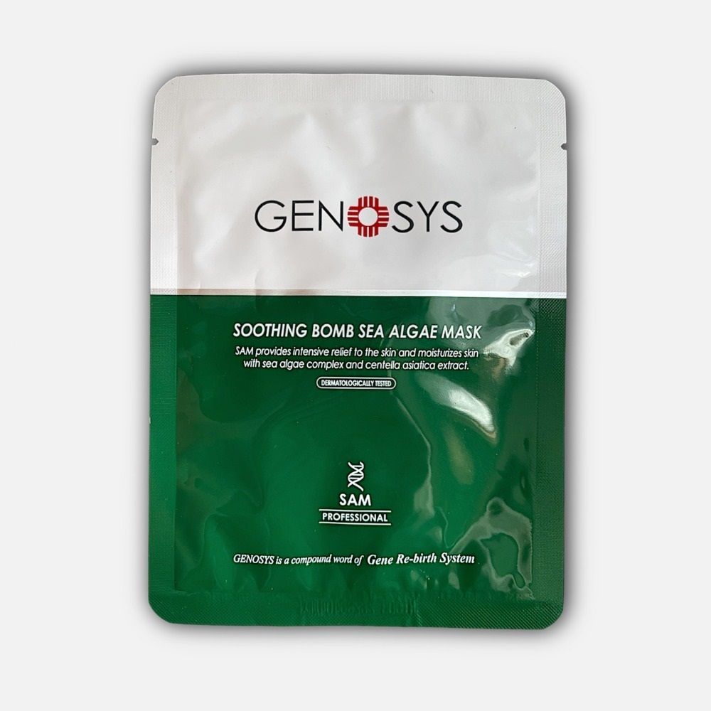 GENOSYS МАСКА С МОРСКИМИ ВОДОРОСЛЯМИ sootihng bomb sea algae mask GENOSYS МАСКА С МОРСКИМИ ВОДОРОСЛЯМИ sootihng bomb sea algae mask