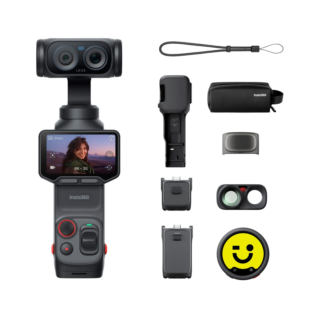 Камера с 3-осевым подвесом Insta360 Luna Ultra Cosmic Black Creator Bundle