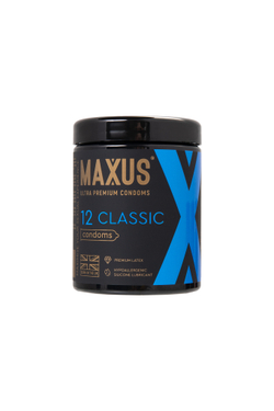 Классические презервативы MAXUS с железным кейсом, 12 шт