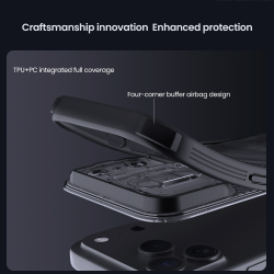 Чехол тонированный прозрачный на iPhone 17 Pro, серия CamShield Pro от Nillkin (с двойной защитной шторкой для камеры)
