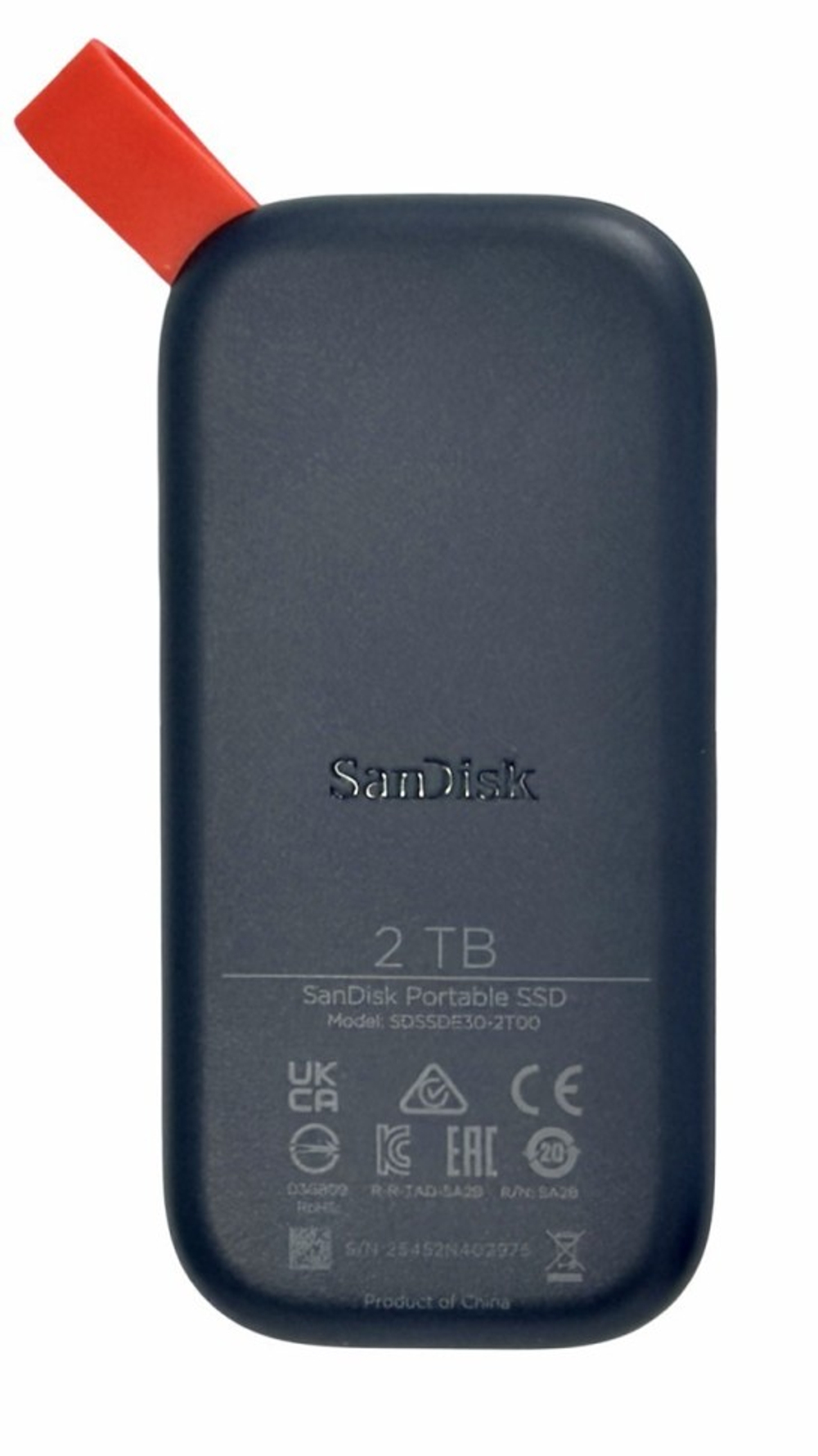 Внешний SSD 2TB SanDisk Portable SSD 800 Mb/s (SDSSDE30-2T00-G26) черный