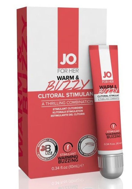 Клиторальный крем JO WARM & BUZZY CLITORAL GEL 10 мл