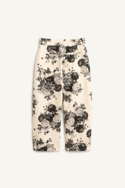 ZARA ШИРОКИЕ БРЮКИ ИЗ ХЛОПКА, С ПРИНТОМ