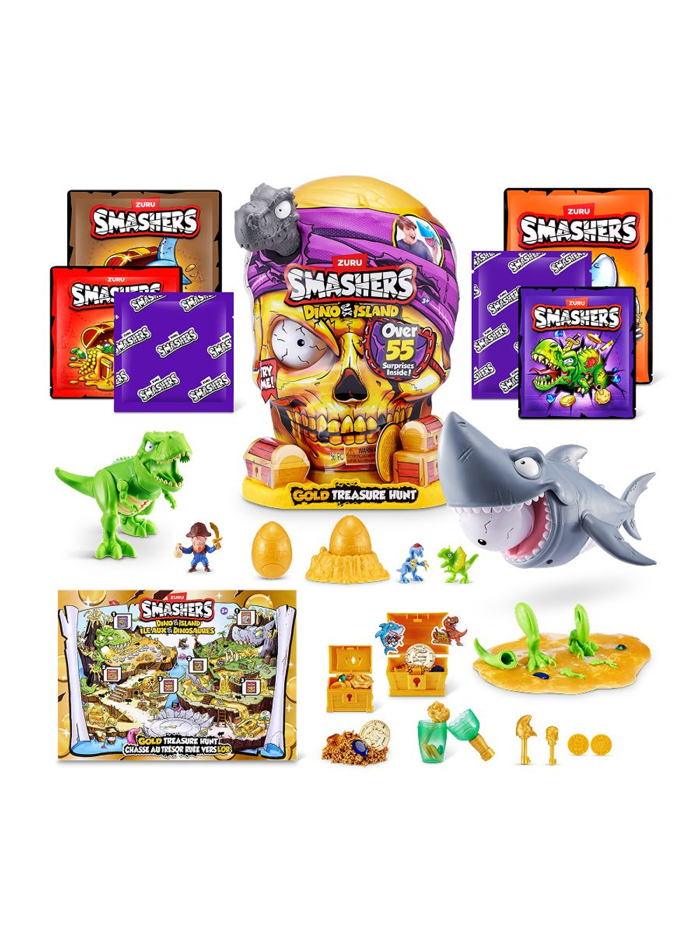 Фигурка Smashers Dino Island Гигантский Череп Пират +70 аксессуаров 74123B