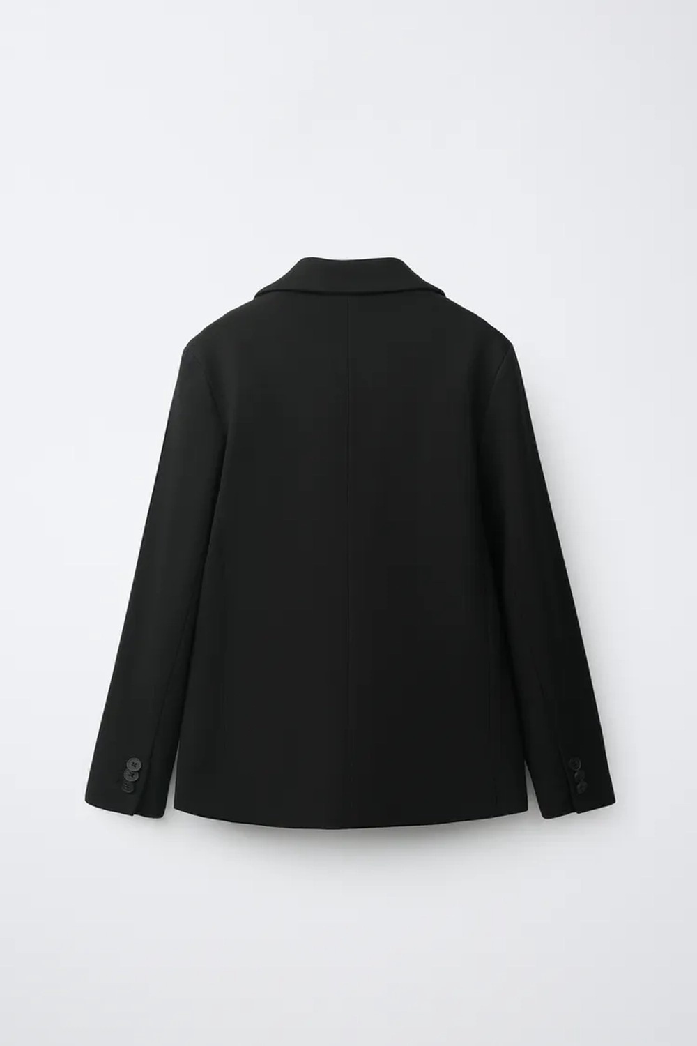 ZARA ОДНОТОННЫЙ КОСТЮМНЫЙ БЛЕЙЗЕР, ЧЕРНЫЙ