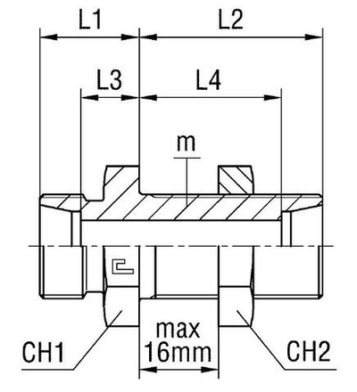 Соединение PD DL08 14х1.5 (корпус)