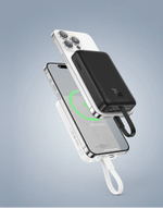Внешний аккумулятор с магнитом повербанк PowerBan 10000mAh 30W черный Magnetik Mini BASEUS РРСХМ1030