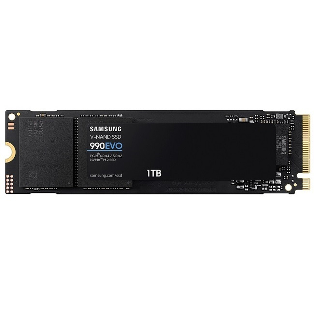 Жесткий диск SSD M.2 1Tb Samsung 990 EVO Plus, 7150/6300MBs, 800000 IOPS, V-NAND MLC, PCI-E4.0x4 (MZ-V9S1T0BW)