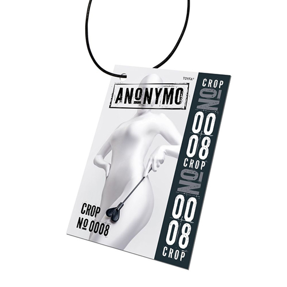 Черный стек 35см со шлепком в форме сердца ToyFa Anonymo 310008