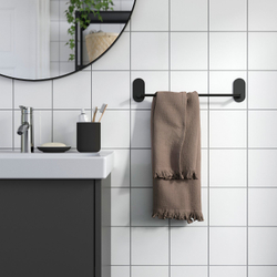 IKEA SKOGHALL  (ИКЕА СКОГХАЛЛ)  -  Держатель для полотенца, самоклеящийся - чёрный 43x6 см