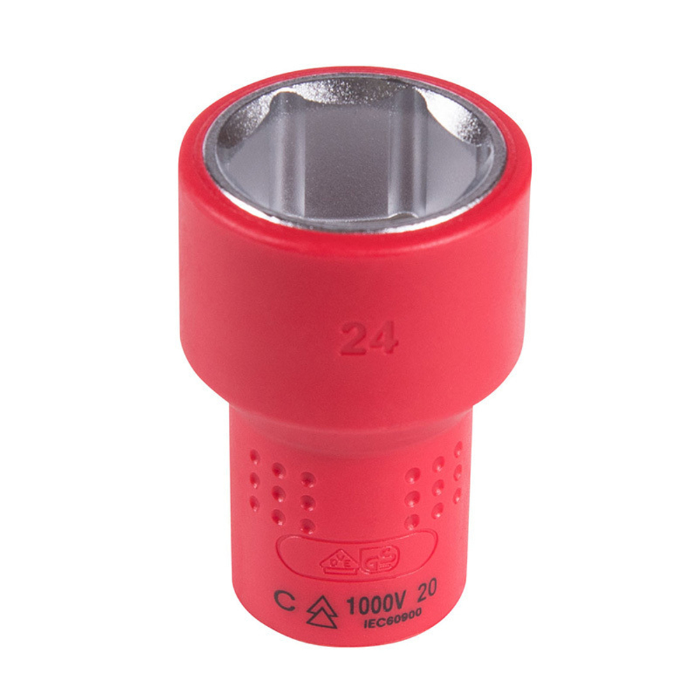 KING TONY (4335VE24M) Головка торцевая диэлектрическая шестигранная 1/2", 24 мм