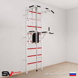 Шведская стенка Sv Sport усиленная 676 (Турник стандарт/Брусья/Канат/Трапеция)