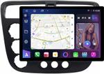 Магнитола для Honda Civic 7 2001-2005 левый руль - FarCar GX877 монитор 13" 2K QLED на Android 13, S500+TS20, Быстрейшая, CarPlay, 4G SIM-слот
