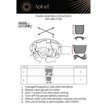 Люстра потолочная LED 50W 3000K APL.864.17.50 хром Annetta Aployt
