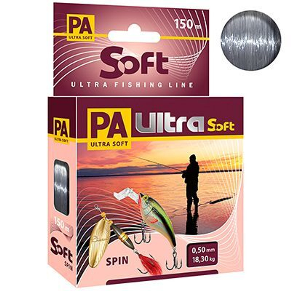 Монофильная леска для рыбалки PA ULTRA SOFT SPIN