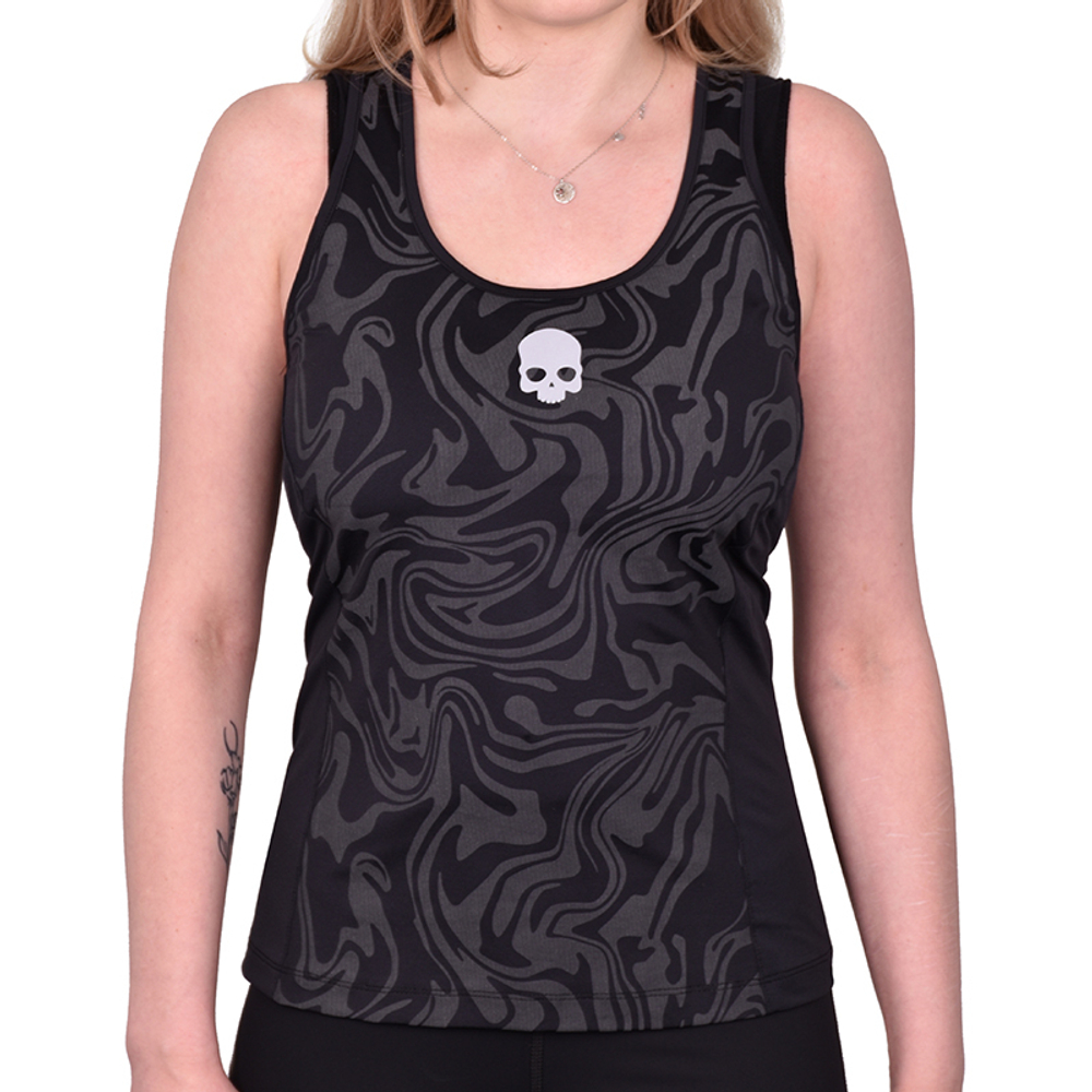 Женский топ теннисный Hydrogen Chrome Tech Tank Top - black/grey