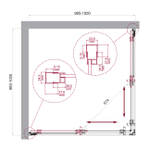 Душевой уголок BelBagno LUCE-A-2-100-C-Cr