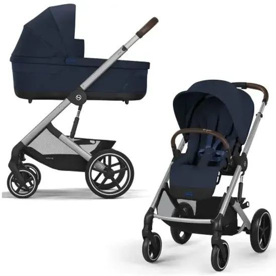 Коляска 2 в 1 Cybex Balios S Lux 2025 (Ocean blue/Silver)