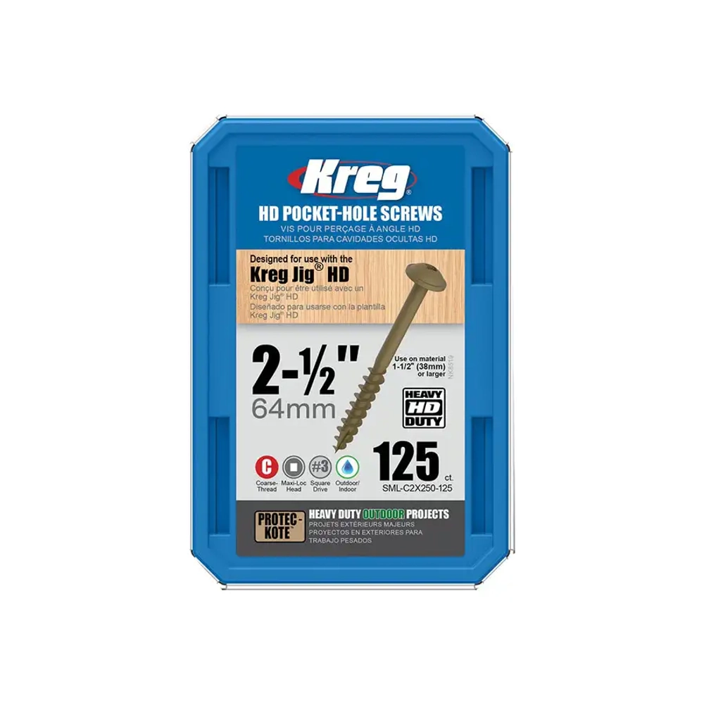 Шурупы для HD 125 шт. Kreg SML-C2X250-125-INT
