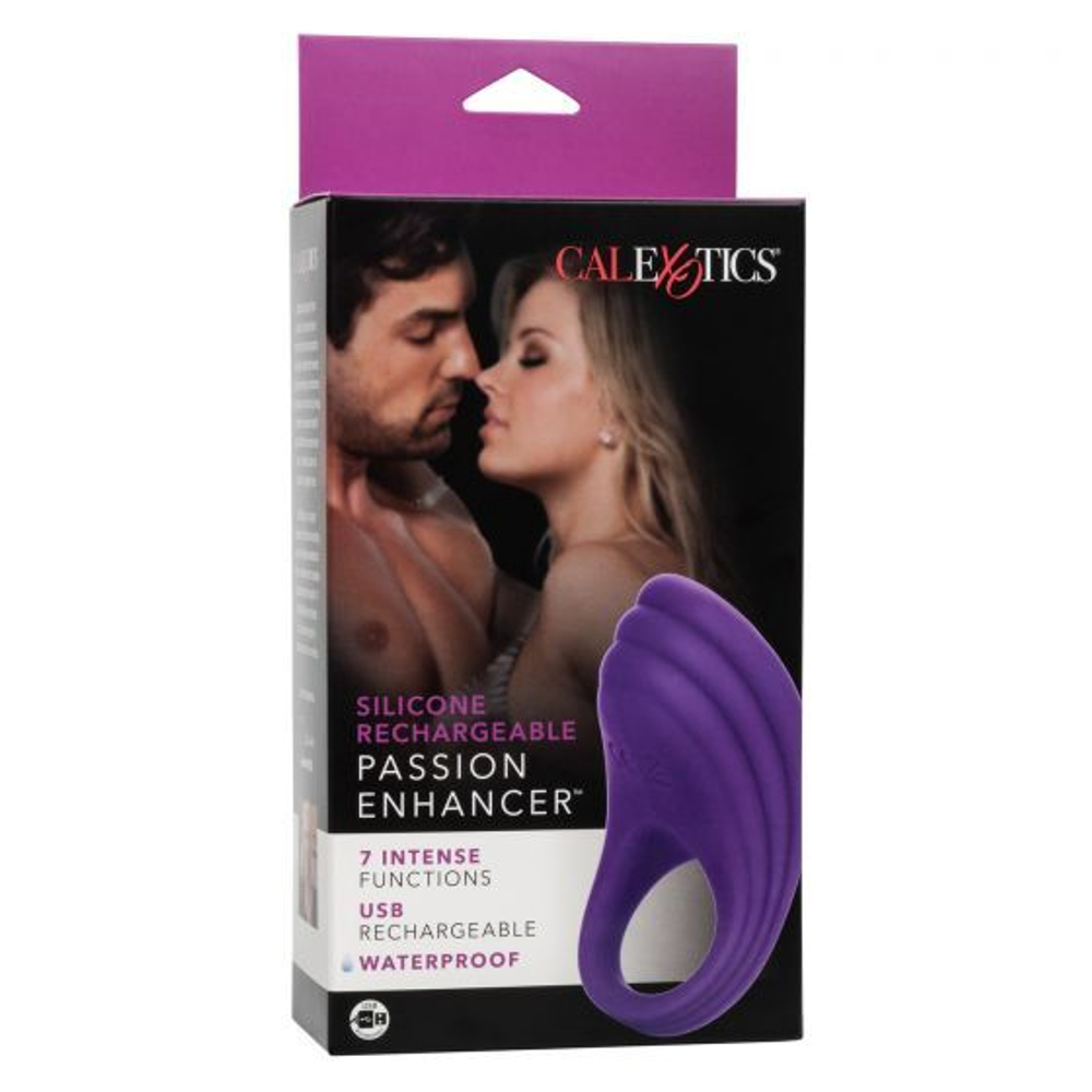 Фиолетовое эрекционное виброкольцо Silicone Rechargeable Passion Enhancer (Цвет: фиолетовый)