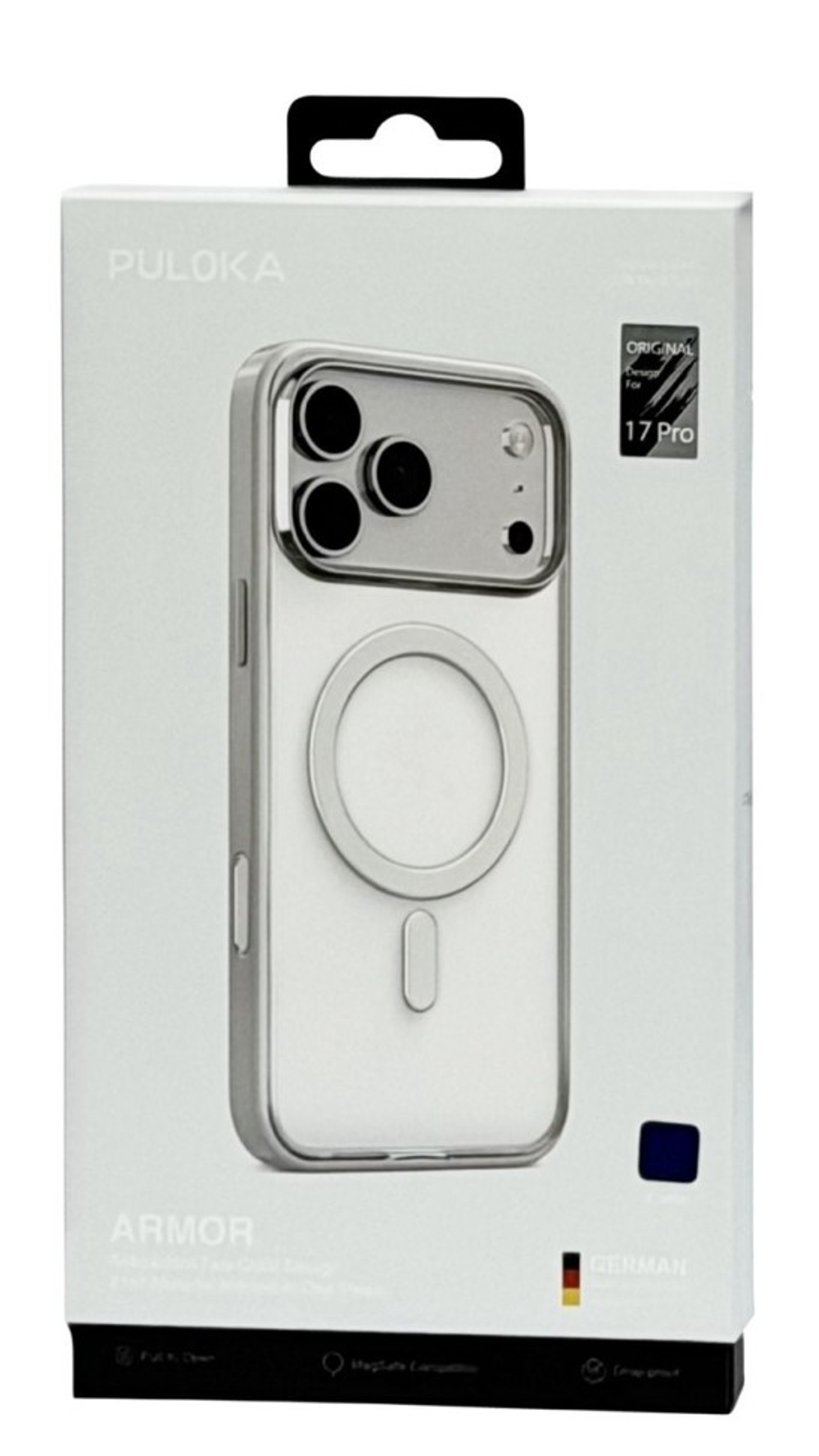 Накладка для i-Phone 17 Pro Puloka Armor Magsafe синий