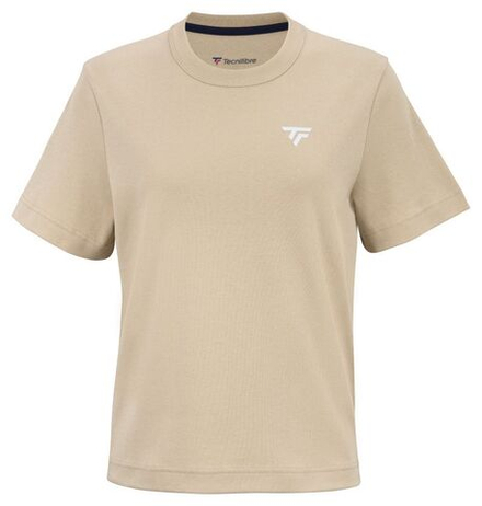 Женская теннисная футболка Tecnifibre Graphic 2025 - sand