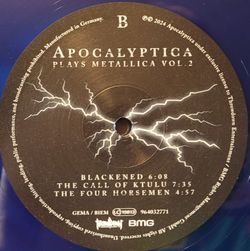 Apocalyptica. Plays Metallica Vol.2 (Blue 2LP) 2024 Новая запечатанная виниловая пластинка. Товар уцененный