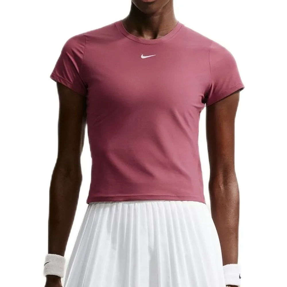 Женская теннисная футболка Nike Victory Dri-Fit Short Sleeve Tennis - pink smoke/white