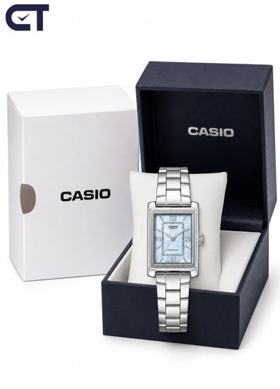 Casio LTP-1234DS-2A General часы наручные женские — винтажная модель с голубым перламутровым циферблатом