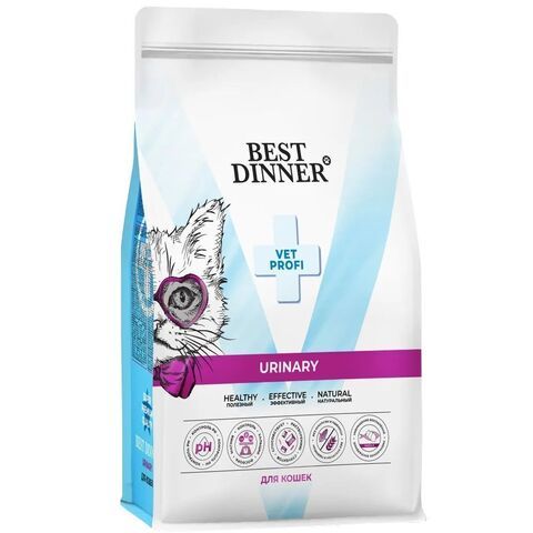 Best Dinner Vet Profi Urinary сухой корм для кошек при струвитном уролитиазе при МКБ 400 гр