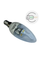 Светодиодная LED лампа С37 Е14 4,2W. свеча 5шт