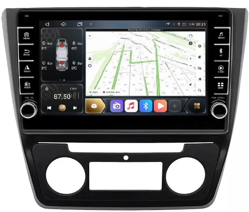 Магнитола для Skoda Yeti 2009-2018 (климат) - Kuberg OL-1919 (кнопки и крутилки), Android 12, Быстрая, CarPlay, 4G SIM-слот