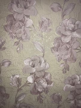 ОБОИ ART винил комп. на флизе 1,06х10м CAMELIA розов. на беж 46-096-05