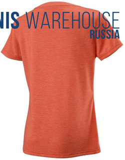 Женская футболка теннисная Wilson Uwii Script Tech Tee - pro staff red