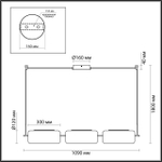 5003/30L ODL Люстра LED 30Вт 3000К 220В IP20 L-VISION