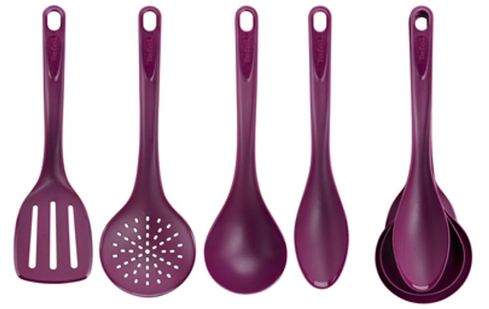 Набор 4 предмета: лопатка, половник, шумовка, ложка Tefal Essentials K115S414