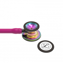Стетоскоп Littmann Cardiology IV, малиновый, радужная акустическая головка, дымчаты ствол (6241)