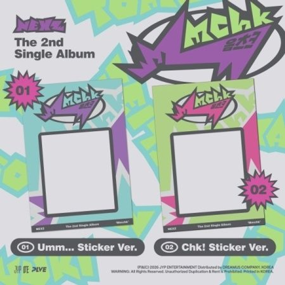 Альбом NEXZ - MMCHK 2nd Single Album STICKER RANDOM Version