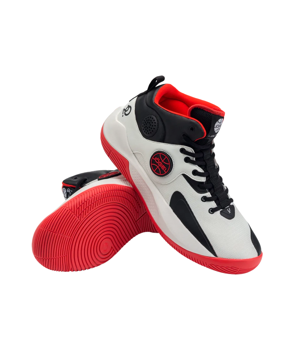 Кроссовки баскетбольные Launch MID, White/black/red