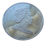 О-ва Кука 5 долларов 2005 Чемпионат мира по футболу Германия 2006 Стадион Мюнхен СЕРЕБРО